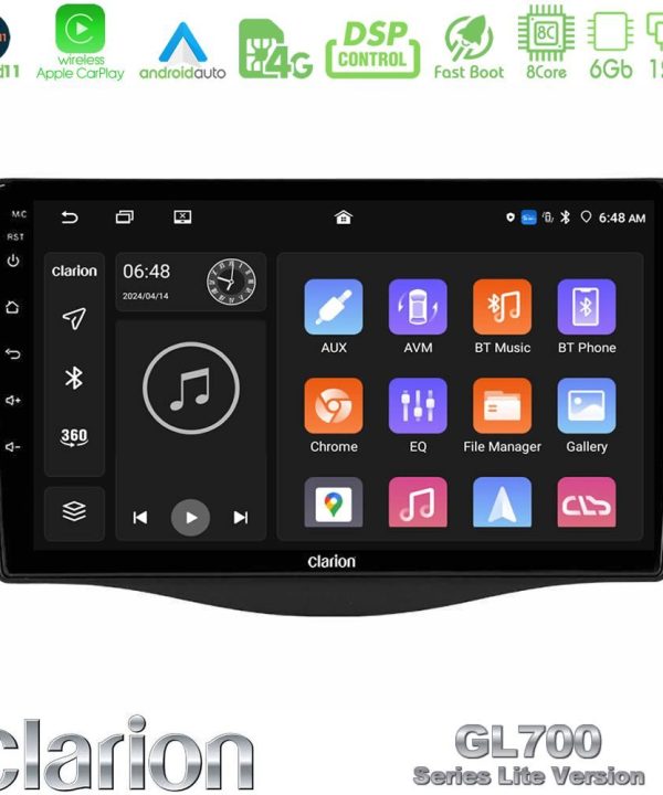 Kimpiris - Clarion GL700 Lite Series 8Core Android11 6+128GB Toyota RAV4 Navigation Multimedia Tablet 9" Με Carplay & Android Auto