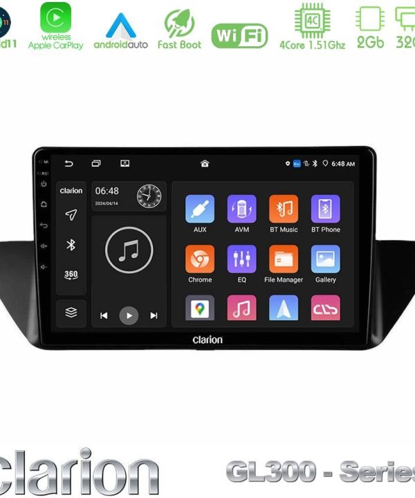 Kimpiris - Clarion GL300 Series 4Core Android11 2+32GB BMW Χ1 E84 Navigation Multimedia Tablet 10" Με Carplay & Android Auto