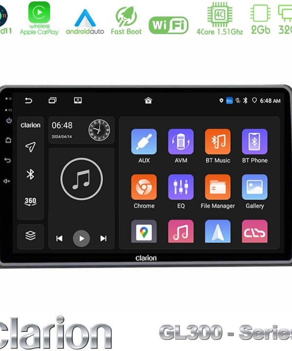 Kimpiris - Clarion GL300 Series Dacia Duster 2022-2024 4Core Android11 2+32GB Navigation Multimedia Tablet 9" Με Carplay & Android Auto