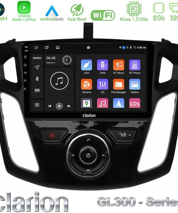 Kimpiris - Clarion GL300 Series 4Core Android11 2+32GB Ford Focus 2012-2018 Navigation Multimedia Tablet 9" Με Carplay & Android Auto