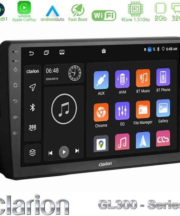 Kimpiris - Clarion GL300 Series 4Core Android11 2+32GB Ford 2007-> Navigation Multimedia Tablet 9" Με Carplay & Android Auto
