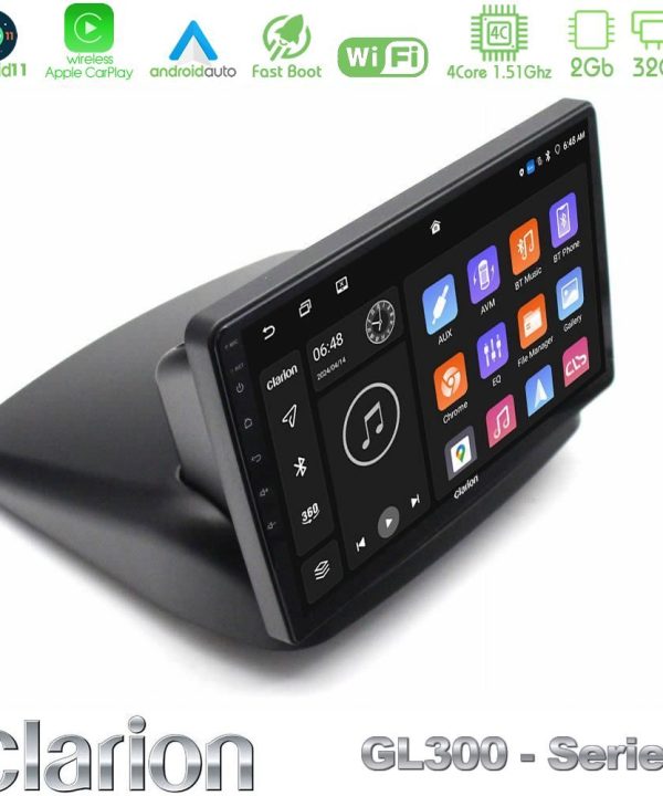 Kimpiris - Clarion GL300 Series 4Core Android11 2+32GB Fiat Doblo 2002-2009 Navigation Multimedia Tablet 10" Με Carplay & Android Auto