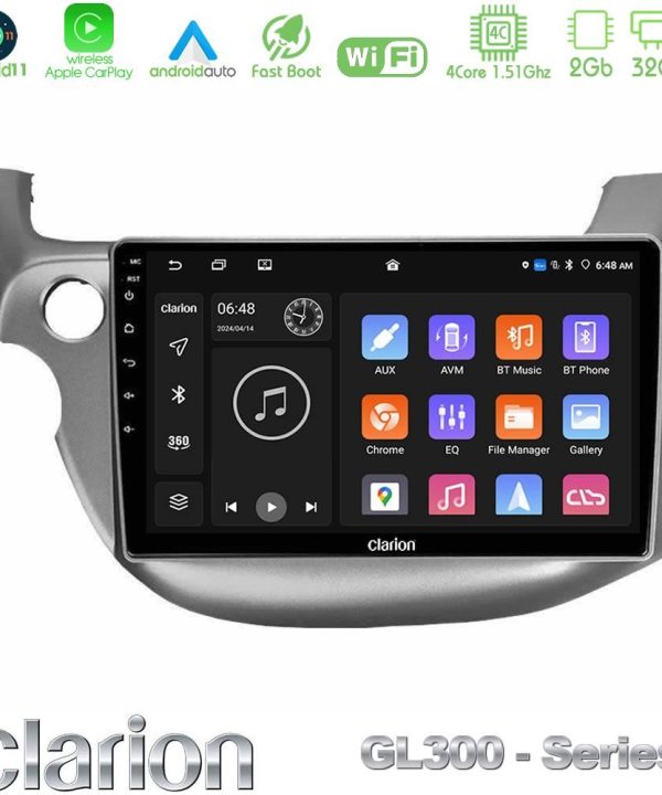 Kimpiris - Clarion GL300 Series 4Core Android11 2+32GB Honda Jazz 2009-2013 Navigation Multimedia Tablet 10" Με Carplay & Android Auto