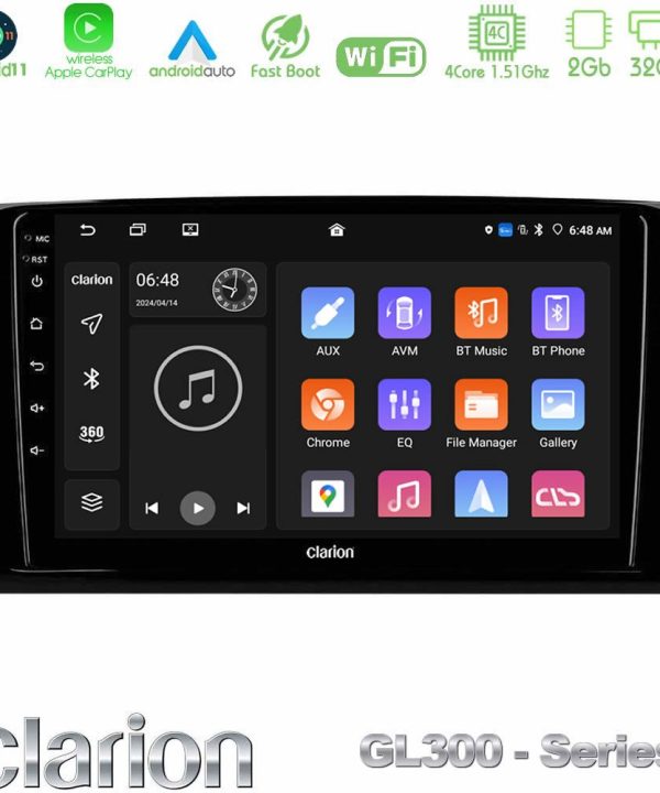 Kimpiris - Clarion GL300 Series 4Core Android11 2+32GB Mercedes ML/GL Class Navigation Multimedia Tablet 9" Με Carplay & Android Auto
