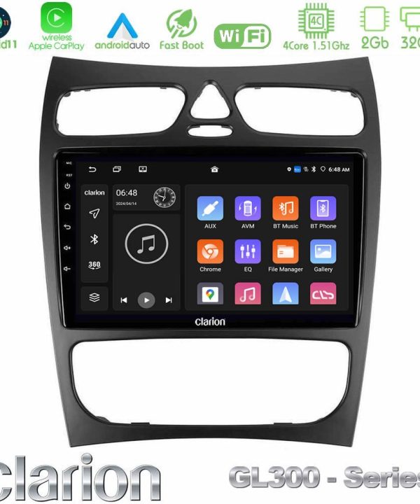 Kimpiris - Clarion GL300 Series 4Core Android11 2+32GB Mercedes CLK Class W209 2000-2004 Navigation Multimedia Tablet 9" Με Carplay & Android Auto