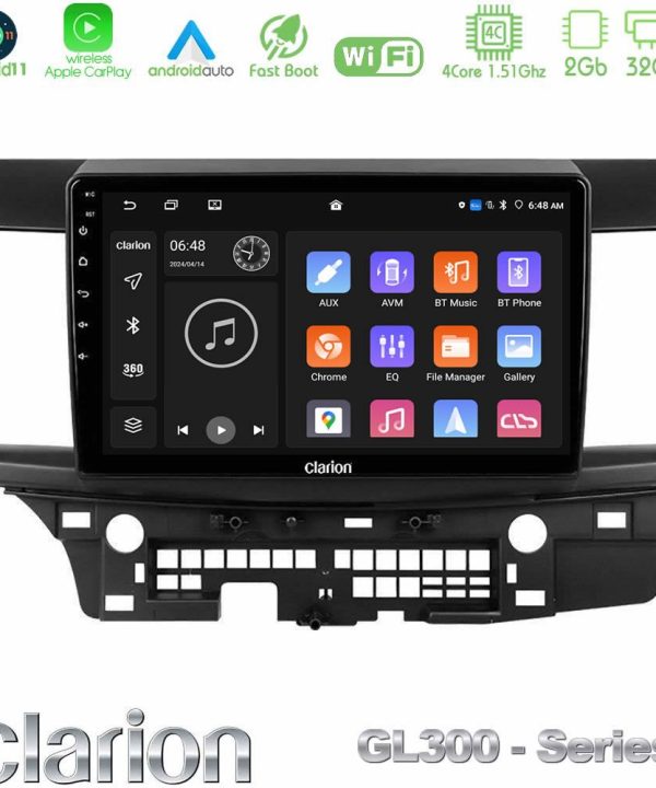 Kimpiris - Clarion GL300 Series 4Core Android11 2+32GB Mitsubishi Lancer 2008 – 2015 Navigation Multimedia Tablet 10" Με Carplay & Android Auto