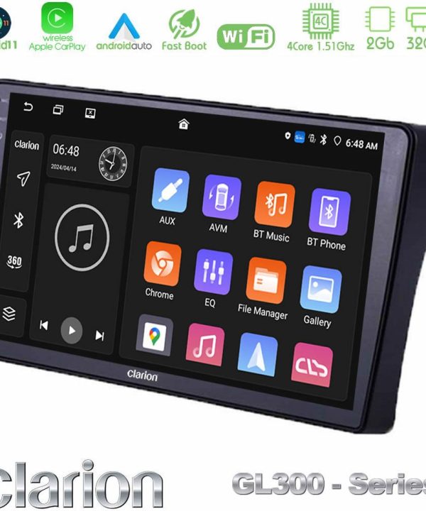 Kimpiris - Clarion GL300 Series 4Core Android11 2+32GB Nissan Navara D40 Navigation Multimedia Tablet 9" Με Carplay & Android Auto