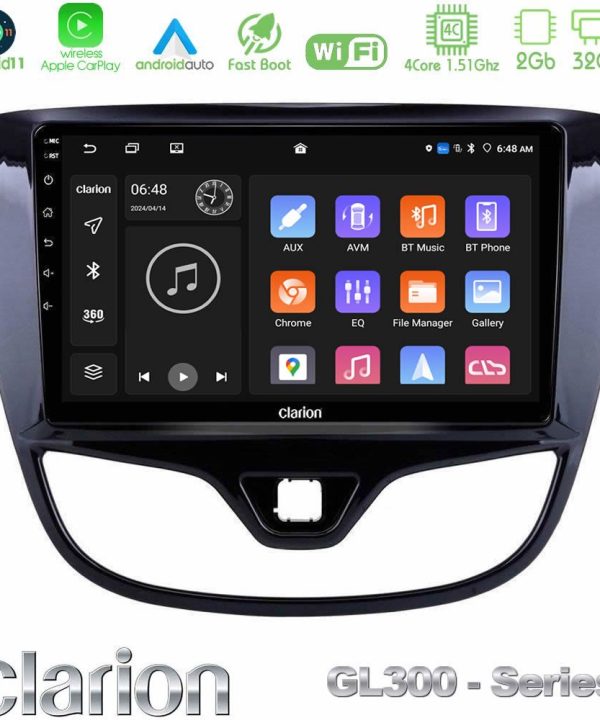 Kimpiris - Clarion GL300 Series 4Core Android11 2+32GB Opel Karl 2017-2019 Navigation Multimedia Tablet 9" Με Carplay & Android Auto