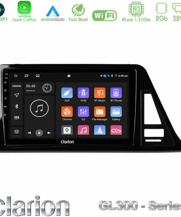 Kimpiris - Clarion GL300 Series 4Core Android11 2+32GB Toyota CH-R (Χωρίς Εργ.Οθόνη) Navigation Multimedia Tablet 9" Με Carplay & Android Auto