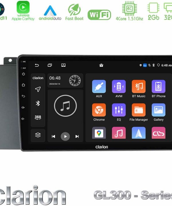 Kimpiris - Clarion GL300 Series 4Core Android11 2+32GB Volvo S60 2004-2009 Navigation Multimedia Tablet 9" Με Carplay & Android Auto