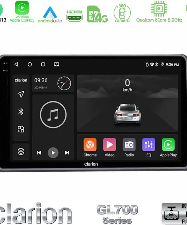 Kimpiris - Clarion GL700 Series Dacia Duster 2022-2024 8Core Android13 4+64GB Navigation Multimedia Tablet 9" Με Carplay & Android Auto Με Carplay & Android Auto