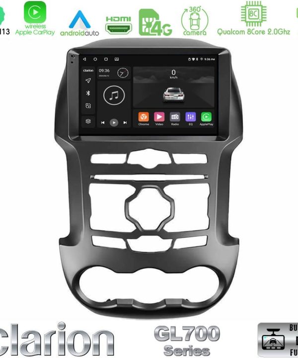 Kimpiris - Clarion GL700 Series 8Core Android13 4+64GB Ford Ranger 2012-2016 Navigation Multimedia Tablet 9" Με Carplay & Android Auto