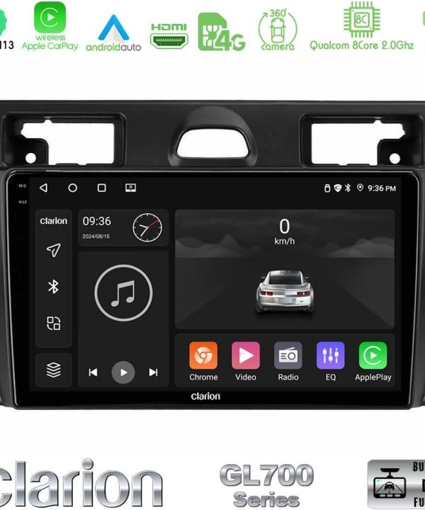 Kimpiris - Clarion GL700 Series 8Core Android13 4+64GB Ford Fiesta/Fusion Navigation Multimedia Tablet 9" Με Carplay & Android Auto