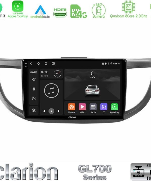 Kimpiris - Clarion GL700 Series 8Core Android13 4+64GB Honda CRV 2012-2017 Navigation Multimedia Tablet 9" Με Carplay & Android Auto