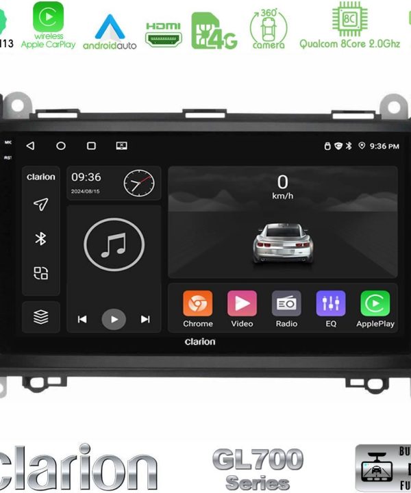 Kimpiris - Clarion GL700 Series 8Core Android13 4+64GB Mercedes A/B/Vito/Sprinter Class Navigation Multimedia Tablet 9" Με Carplay & Android Auto