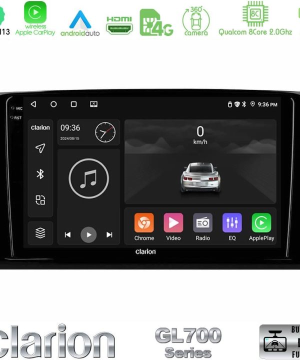 Kimpiris - Clarion GL700 Series 8Core Android13 4+64GB Mercedes ML/GL Class Navigation Multimedia Tablet 9" Με Carplay & Android Auto