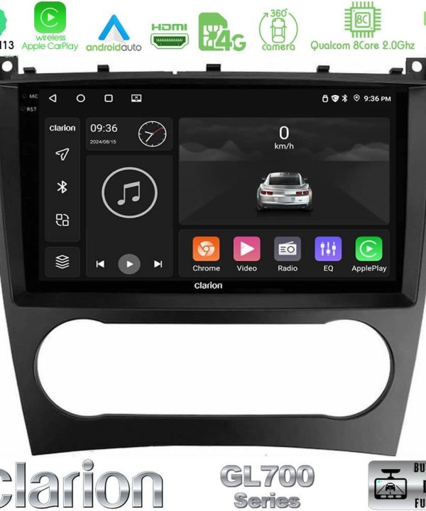 Kimpiris - Clarion GL700 Series 8Core Android13 4+64GB Mercedes W203 Facelift Navigation Multimedia Tablet 9" Με Carplay & Android Auto
