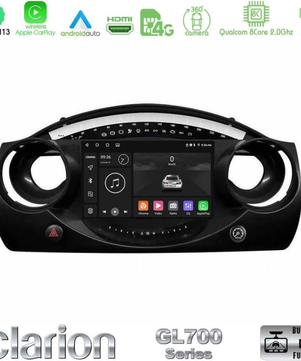 Kimpiris - Clarion GL700 Series 8Core Android13 4+64GB Mini Cooper R50 Navigation Multimedia Tablet 9" Με Carplay & Android Auto