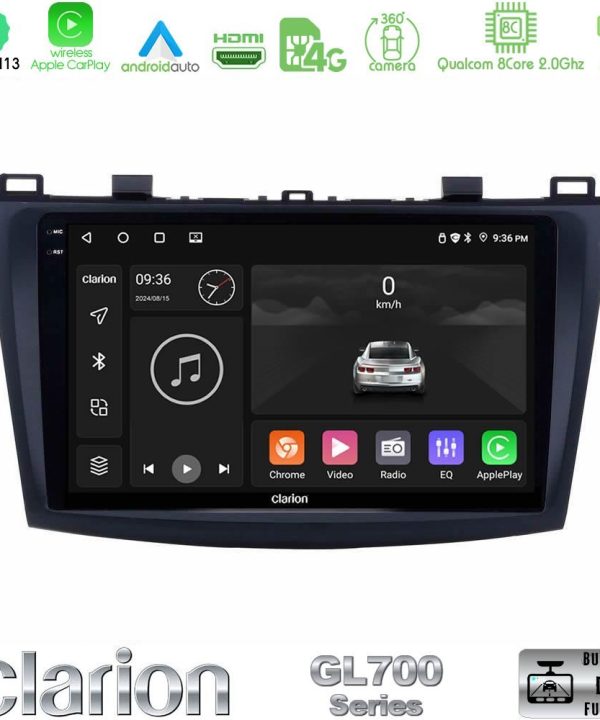 Kimpiris - Clarion GL700 Series 8Core Android13 4+64GB Mazda 3 2009-2014 Navigation Multimedia Tablet 9" Με Carplay & Android Auto