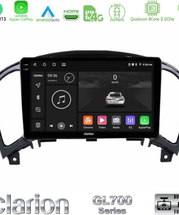 Kimpiris - Clarion GL700 Series 8Core Android13 4+64GB Nissan Juke Navigation Multimedia Tablet 9" Με Carplay & Android Auto