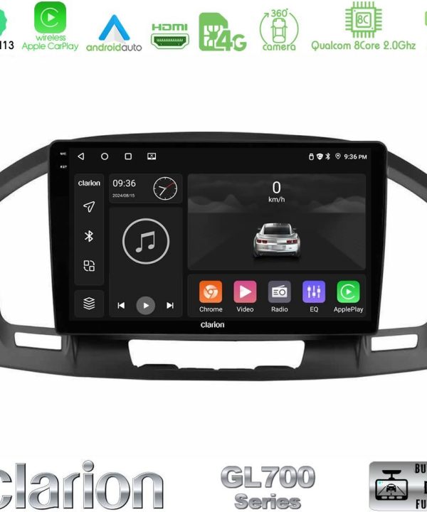 Kimpiris - Clarion GL700 Series 8Core Android13 4+64GB Opel Insignia 2008-2013 Navigation Multimedia Tablet 9" Με Carplay & Android Auto