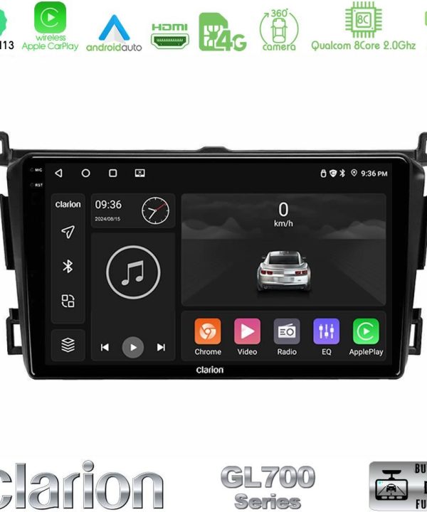 Kimpiris - Clarion GL700 Series 8Core Android13 4+64GB Toyota RAV4 2013-2018 Navigation Multimedia Tablet 9" Με Carplay & Android Auto