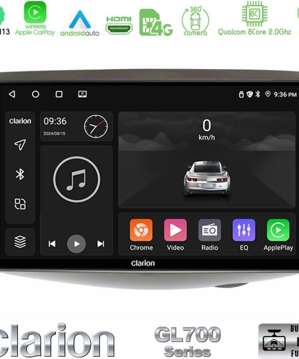 Kimpiris - Clarion GL700 Series 8Core Android13 4+64GB Toyota Yaris 1999 - 2006 Navigation Multimedia Tablet 9" Με Carplay & Android Auto