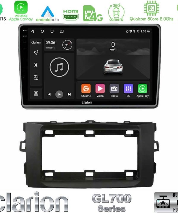 Kimpiris - Clarion GL700 Series 8Core Android13 4+64GB Toyota Auris 2013-2016 Navigation Multimedia Tablet 10" Με Carplay & Android Auto