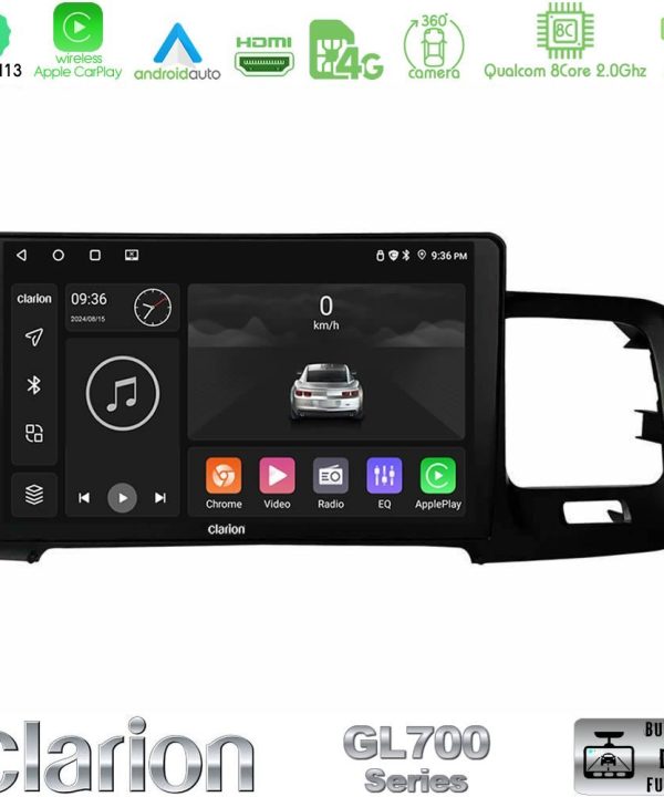 Kimpiris - Clarion GL700 Series 8Core Android13 4+64GB Volvo S60 2010-2018 Navigation Multimedia Tablet 9" Με Carplay & Android Auto