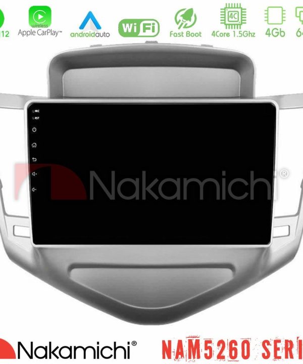 Kimpiris - Nakamichi NAM5260 Series 4Core Android12 4+64GB Chevrolet Cruze 2009-2012 Navigation Multimedia Tablet 9" Με Carplay & Android Auto