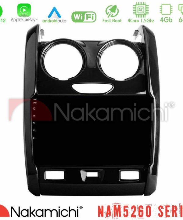 Kimpiris - Nakamichi NAM5260 Series 4Core Android12 4+64GB Dacia Duster 2014-2018 Navigation Multimedia Tablet 9" Με Carplay & Android Auto