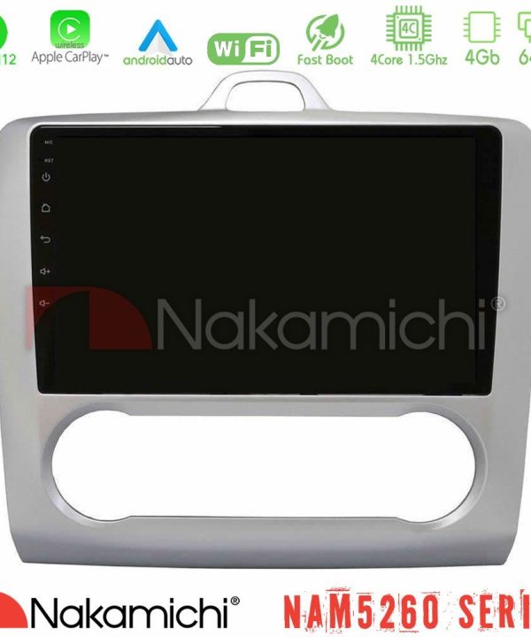 Kimpiris - Nakamichi NAM5260 Series 4Core Android12 4+64GB Ford Focus Auto AC Navigation Multimedia Tablet 9" Με Carplay & Android Auto