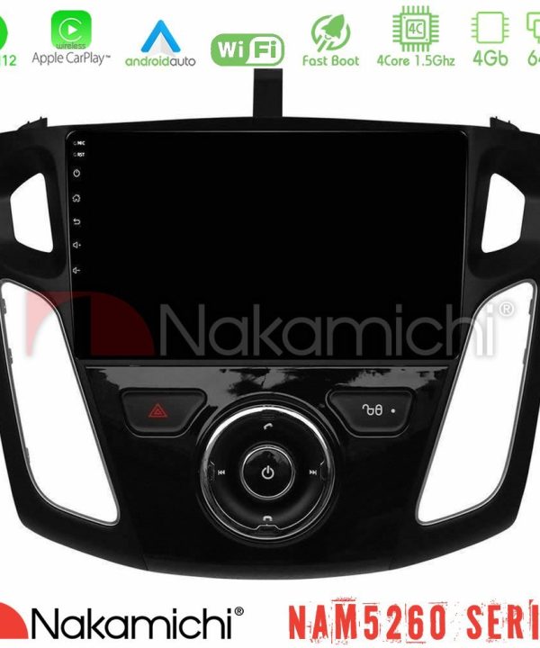 Kimpiris - Nakamichi NAM5260 Series 4Core Android12 4+64GB Ford Focus 2012-2018 Navigation Multimedia Tablet 9" Με Carplay & Android Auto