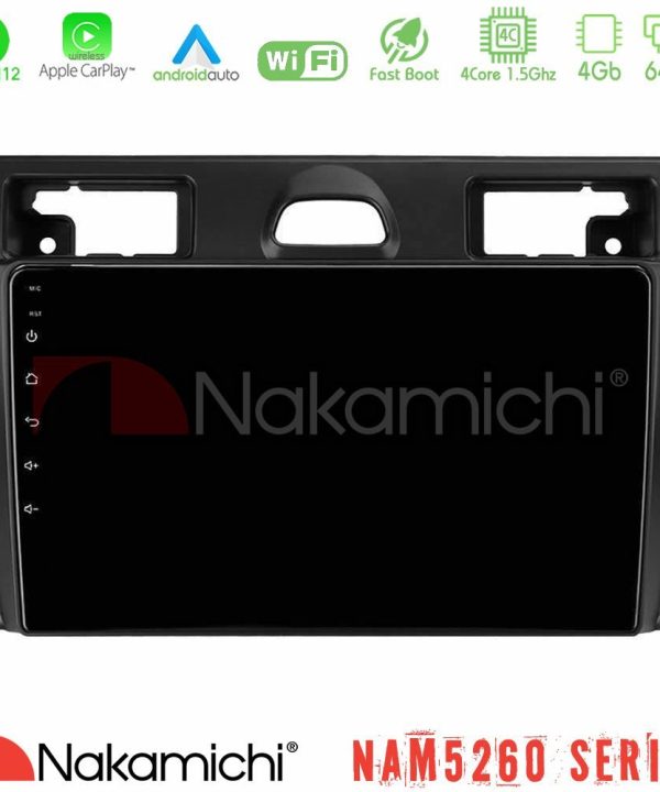 Kimpiris - Nakamichi NAM5260 Series 4Core Android12 4+64GB Ford Fiesta/Fusion Navigation Multimedia Tablet 9" Με Carplay & Android Auto