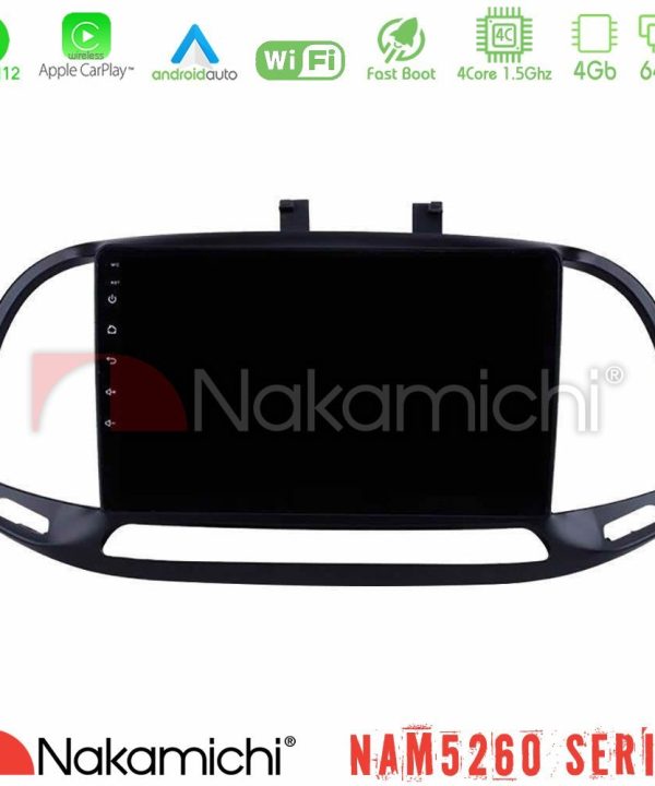 Kimpiris - Nakamichi NAM5260 Series 4Core Android12 4+64GB Fiat Doblo 2015-2022 Navigation Multimedia Tablet 9" Με Carplay & Android Auto