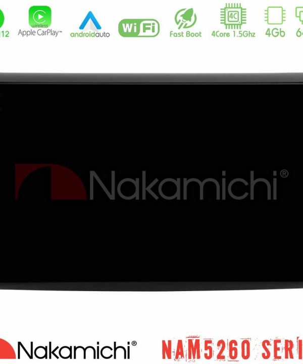 Kimpiris - Nakamichi NAM5260 Series 4Core Android12 4+64GB Fiat Bravo Navigation Multimedia Tablet 9" Με Carplay & Android Auto