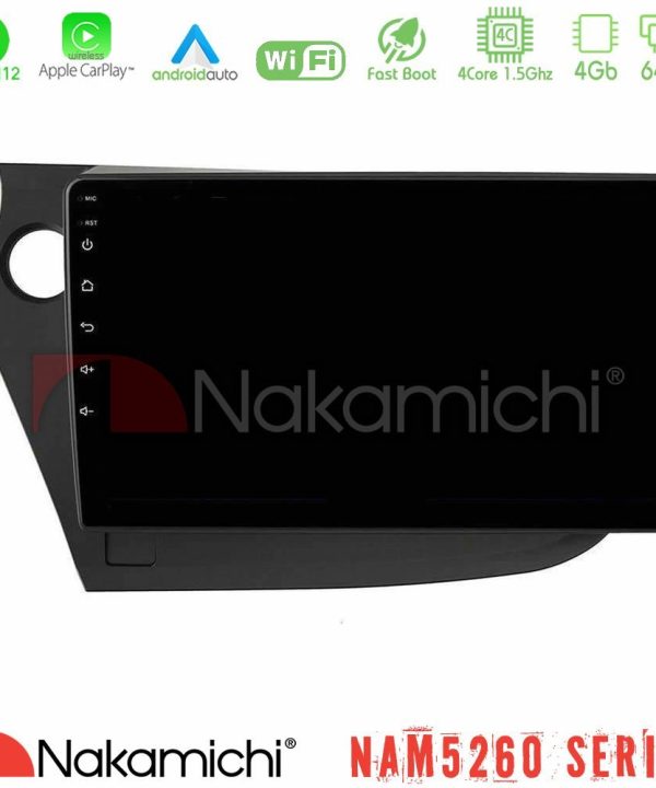 Kimpiris - Nakamichi NAM5260 Series 4Core Android12 4+64GB Honda Insight 2009-2015 Navigation Multimedia Tablet 9" Με Carplay & Android Auto