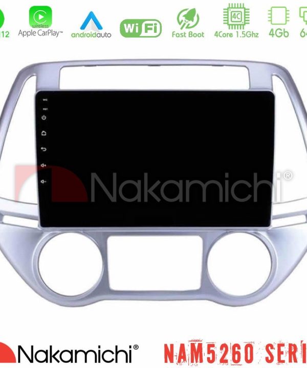 Kimpiris - Nakamichi NAM5260 Series 4Core Android12 4+64GB Hyundai i20 2012-2014 Navigation Multimedia Tablet 9" Με Carplay & Android Auto