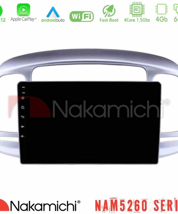 Kimpiris - Nakamichi NAM5260 Series 4Core Android12 4+64GB Hyundai Accent 2006-2011 Navigation Multimedia Tablet 9" Με Carplay & Android Auto