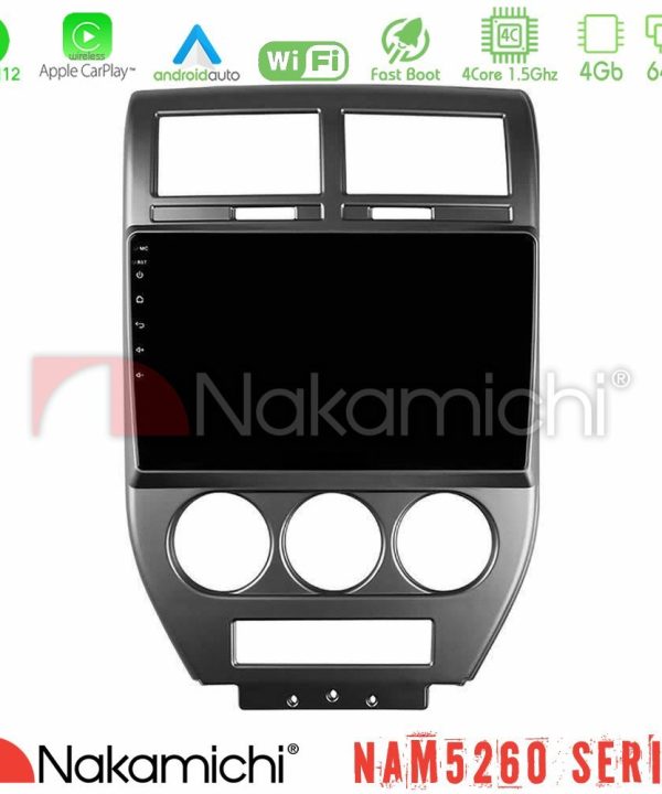 Kimpiris - Nakamichi NAM5260 Series 4Core Android12 4+64GB Jeep Compass/Patriot 2007-2008 Navigation Multimedia Tablet 10" Με Carplay & Android Auto