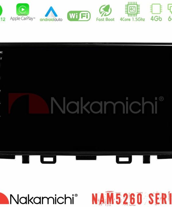 Kimpiris - Nakamichi NAM5260 Series 4Core Android12 4+64GB Kia Stonic Navigation Multimedia Tablet 9" Με Carplay & Android Auto