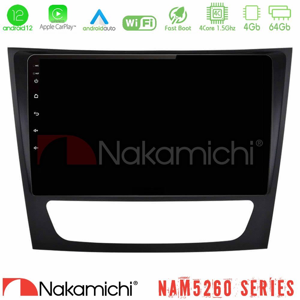 Kimpiris - Nakamichi NAM5260 Series 4Core Android12 4+64GB Mercedes E Class / CLS Class Navigation Multimedia Tablet 9" Με Carplay & Android Auto