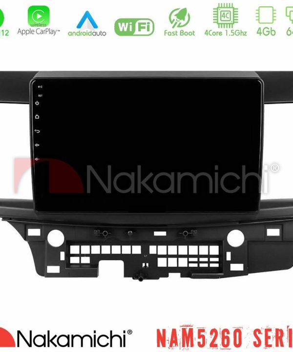 Kimpiris - Nakamichi NAM5260 Series 4Core Android12 4+64GB Mitsubishi Lancer 2008 – 2015 Navigation Multimedia Tablet 10" Με Carplay & Android Auto