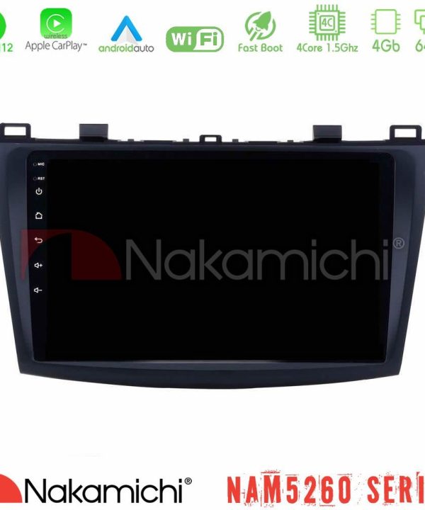 Kimpiris - Nakamichi NAM5260 Series 4Core Android12 4+64GB Mazda 3 2009-2014 Navigation Multimedia Tablet 9" Με Carplay & Android Auto
