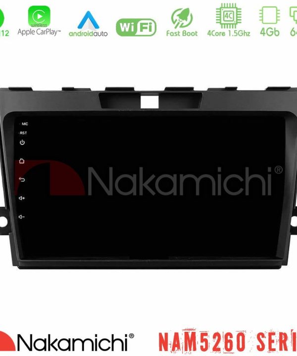 Kimpiris - Nakamichi NAM5260 Series 4Core Android12 4+64GB Mazda CX-7 2007-2011 Navigation Multimedia Tablet 9" Με Carplay & Android Auto