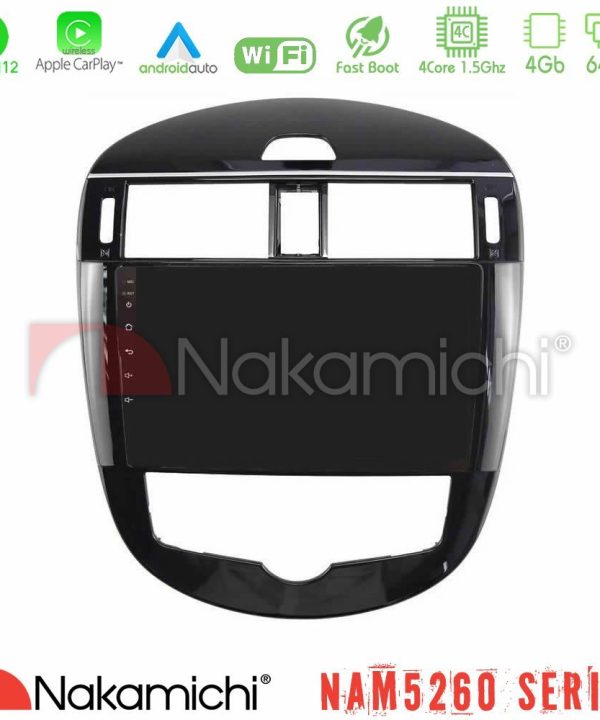 Kimpiris - Nakamichi NAM5260 Series 4Core Android12 4+64GB Nissan Pulsar 2015-2018 Navigation Multimedia Tablet 9" Με Carplay & Android Auto