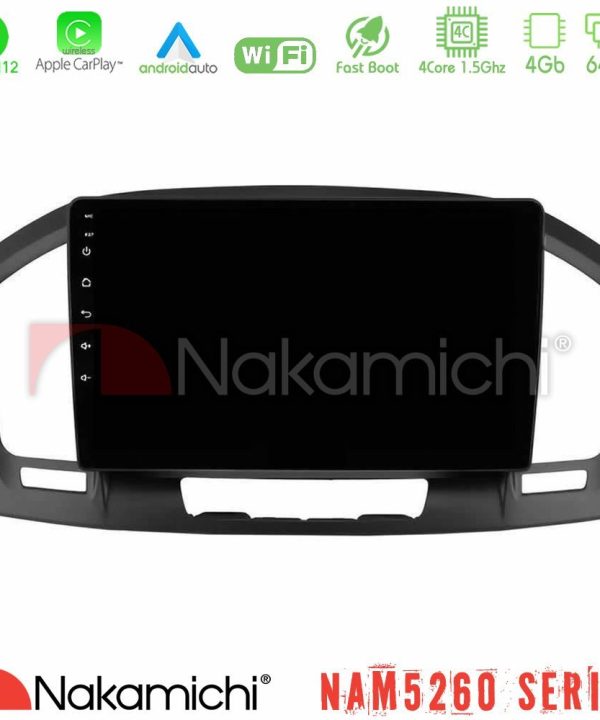 Kimpiris - Nakamichi NAM5260 Series 4Core Android12 4+64GB Opel Insignia 2008-2013 Navigation Multimedia Tablet 9" Με Carplay & Android Auto