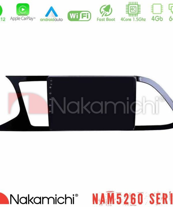 Kimpiris - Nakamichi NAM5260 Series 4Core Android12 4+64GB Seat Leon 2013 – 2019 Navigation Multimedia Tablet 9" Με Carplay & Android Auto