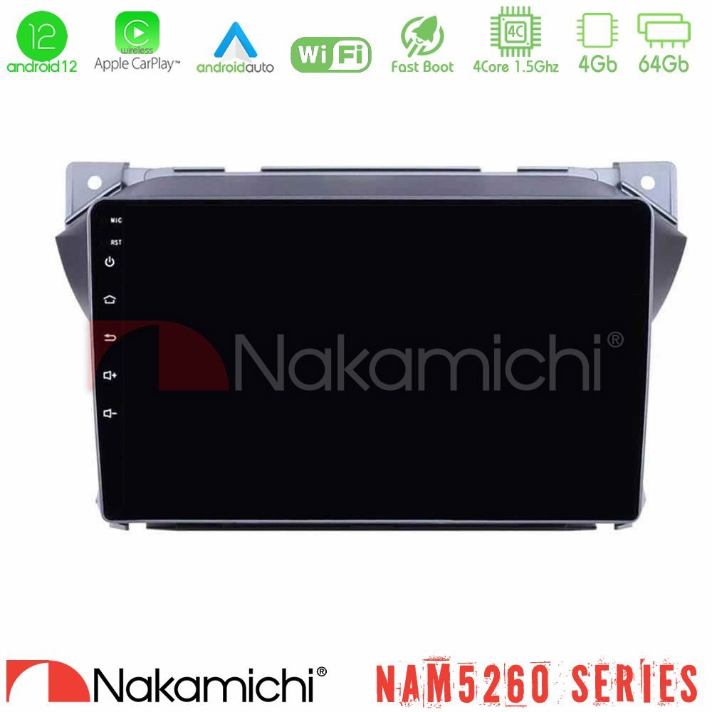 Kimpiris - Nakamichi NAM5260 Series Suzuki Alto & Nissan Pixo 4Core Android12 4+64GB Navigation Multimedia Tablet 9" Με Carplay & Android Auto