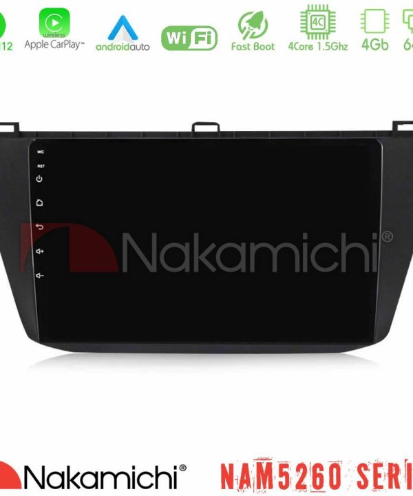 Kimpiris - Nakamichi NAM5260 Series Vw Tiguan 2016-2022 4Core Android12 4+64GB Navigation Multimedia Tablet 10" Με Carplay & Android Auto